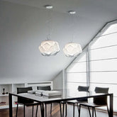 Lampadari rotondi moderni in vetro bianco elegante - clowasit.com